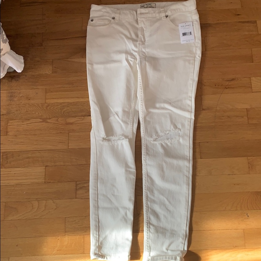 Free people ripped knee jeans